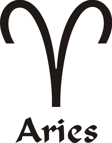 (image for) Aries Star Sign Vinyl Sticker