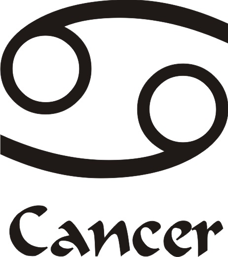 Cancer Star Sign Vinyl Sticker