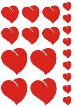 (image for) Vinyl Heart Stickers