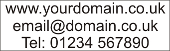Web Domain Name, email, and Telephone Number Vinyl Sticker